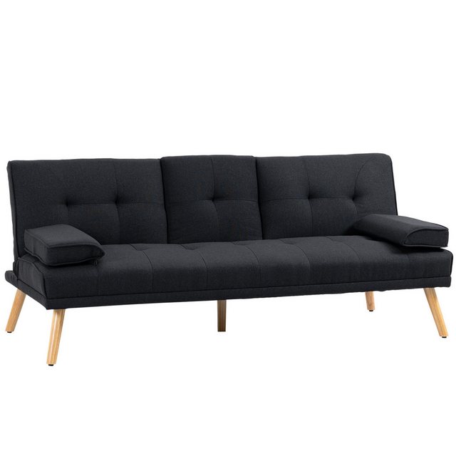 HOMCOM Schlafsofa mit Klappbarem Tisch, Becherhalter, Bettsofa 1 Teile, bis günstig online kaufen