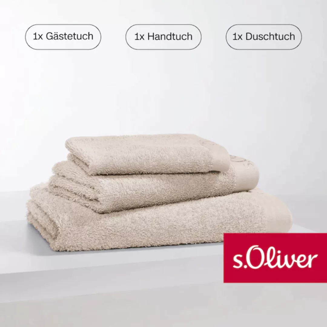 s.Oliver Handtuch Set »s. Oliver, besonders weich und saugfähig«, (Set, 3 S günstig online kaufen