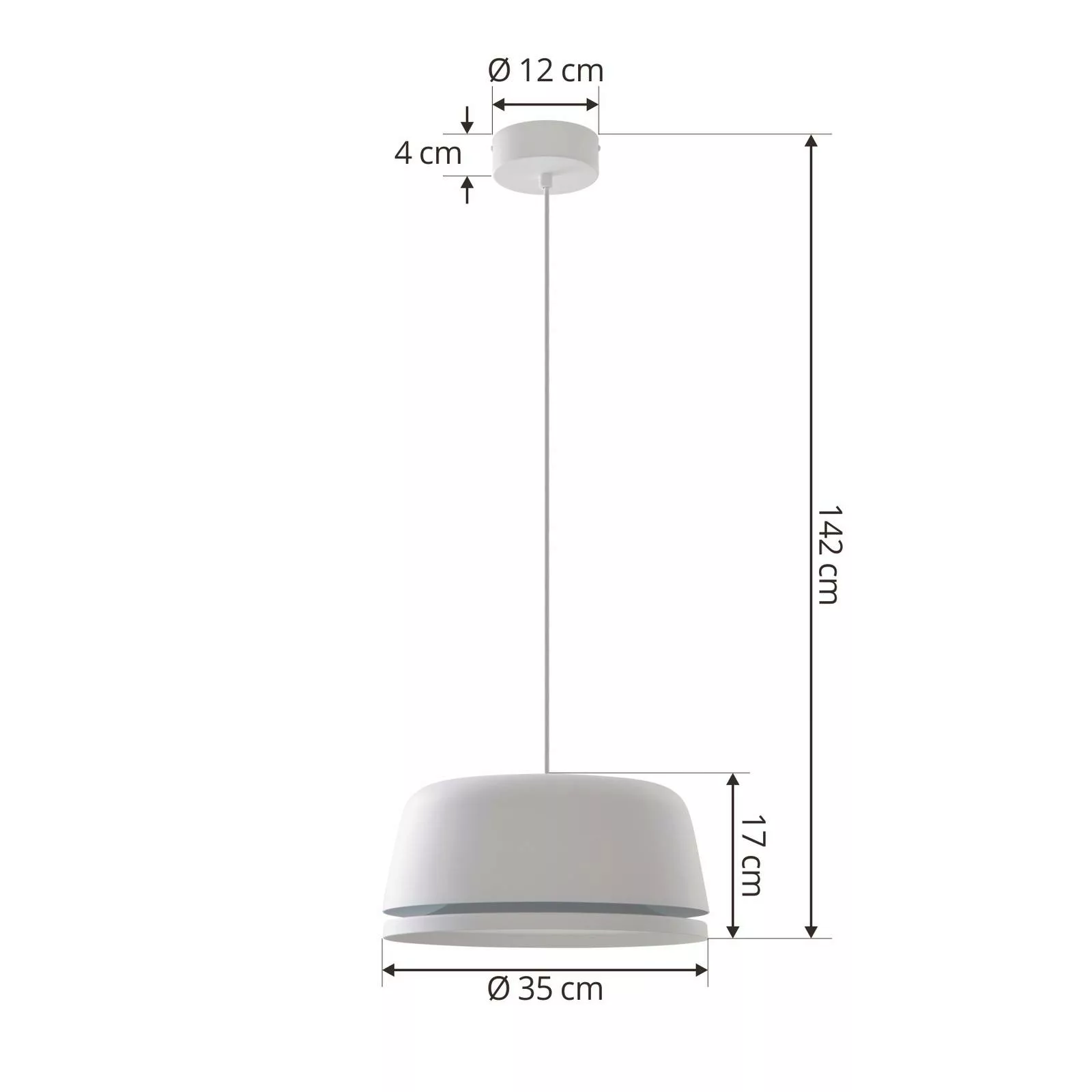 Lucande LED-Hängeleuchte Faelinor, weiß, Aluminium, Ø 35 cm günstig online kaufen