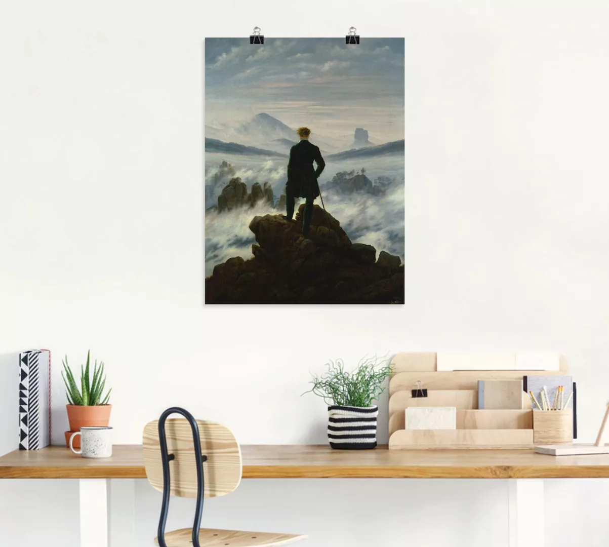 Artland Wandbild "Der Wanderer über dem Nebelmeer. Um 1818", Mann, (1 St.), günstig online kaufen