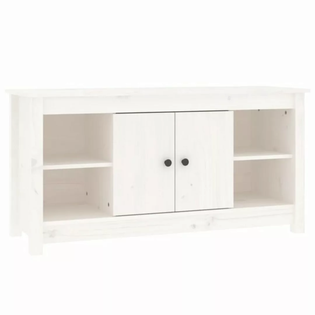 vidaXL TV-Schrank TV-Schrank Weiß 103x36,5x52 cm Massivholz Kiefer (1-St) günstig online kaufen