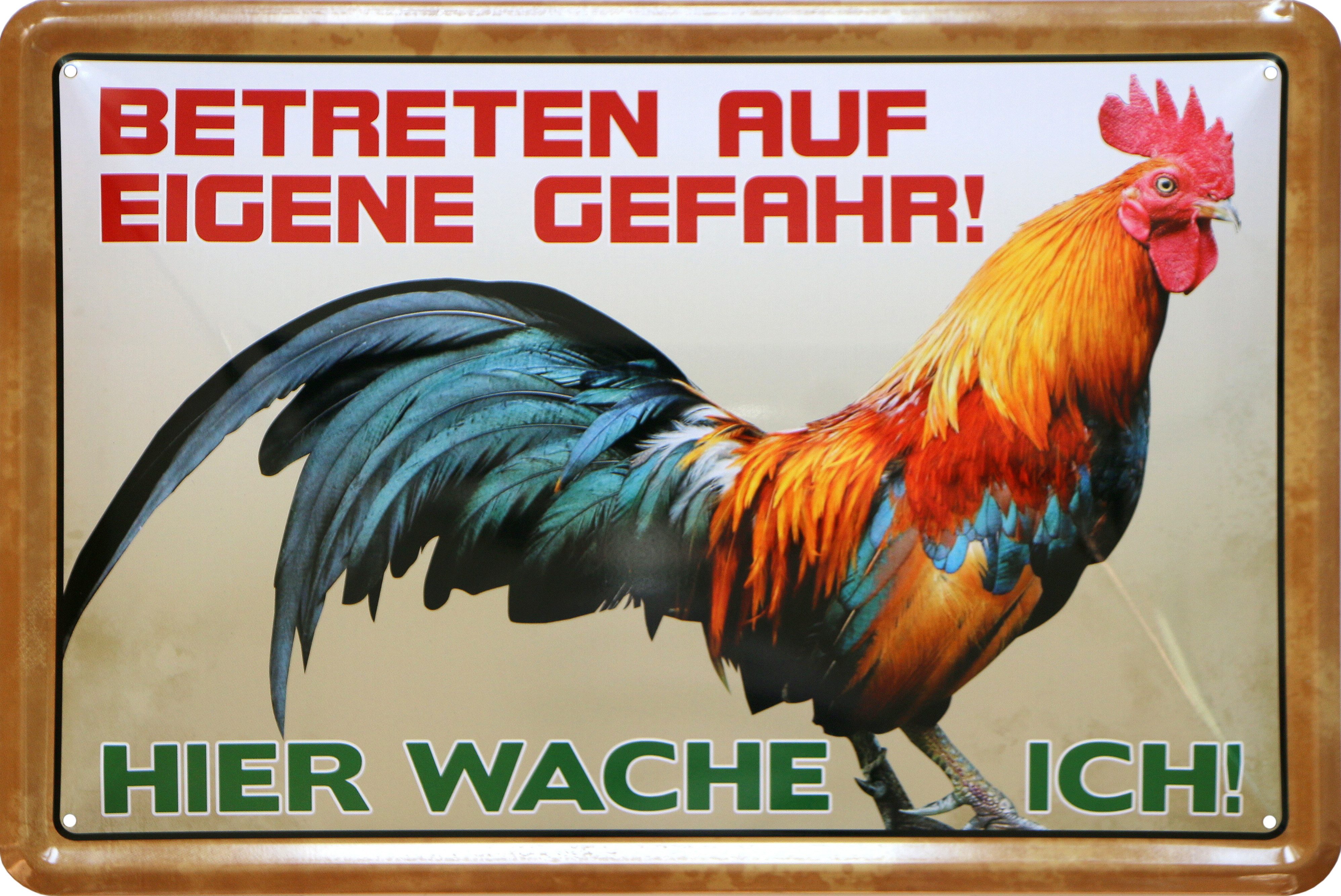 WOGEKA ART Metallbild Hahn - Hier günstig online kaufen