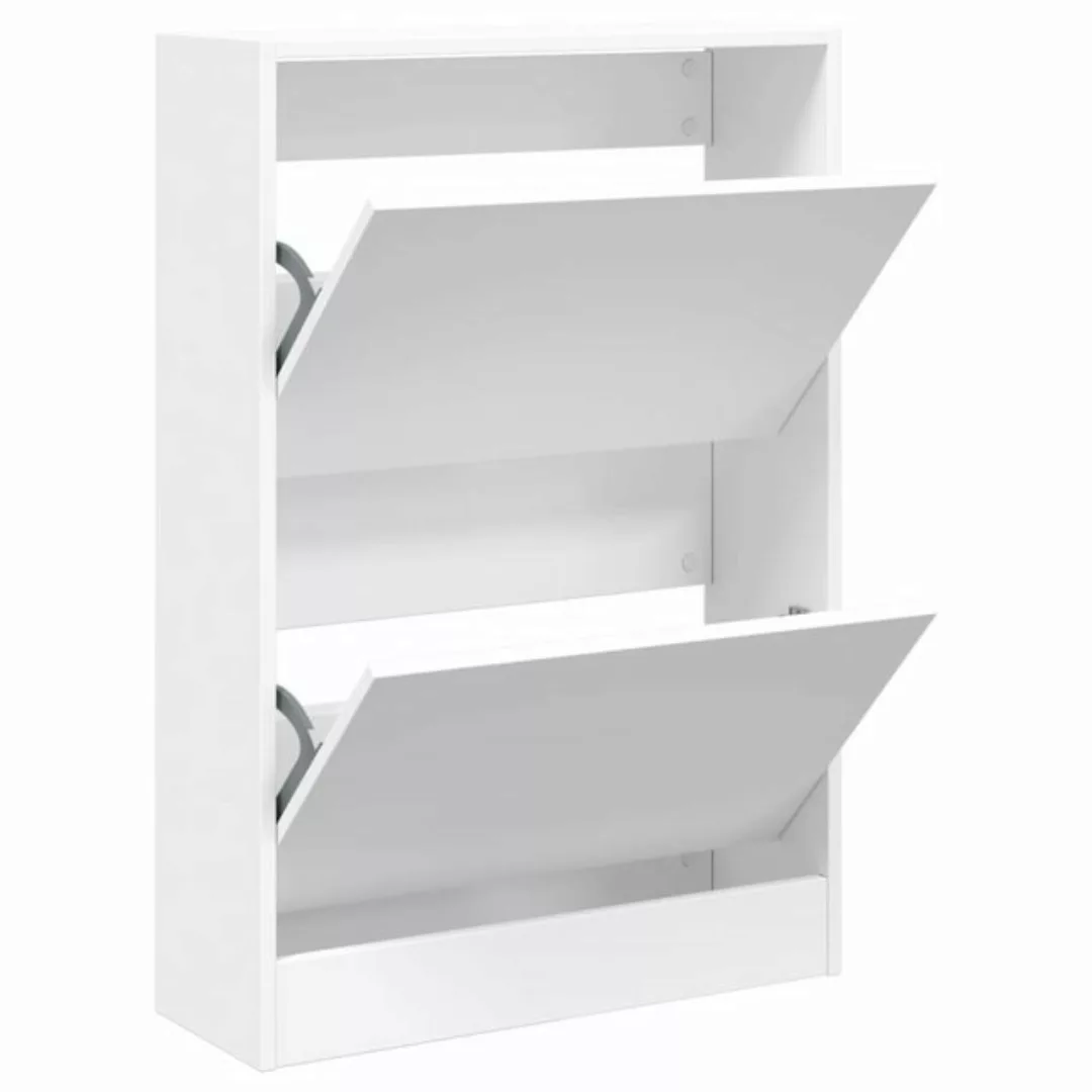 vidaXL Schuhschrank Schuhschrank Weiß 60x21x87,5 cm Spanplatte günstig online kaufen