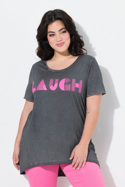 Angel of Style T-Shirt T-Shirt A-Linie leuchtender Schriftzug LAUGH günstig online kaufen