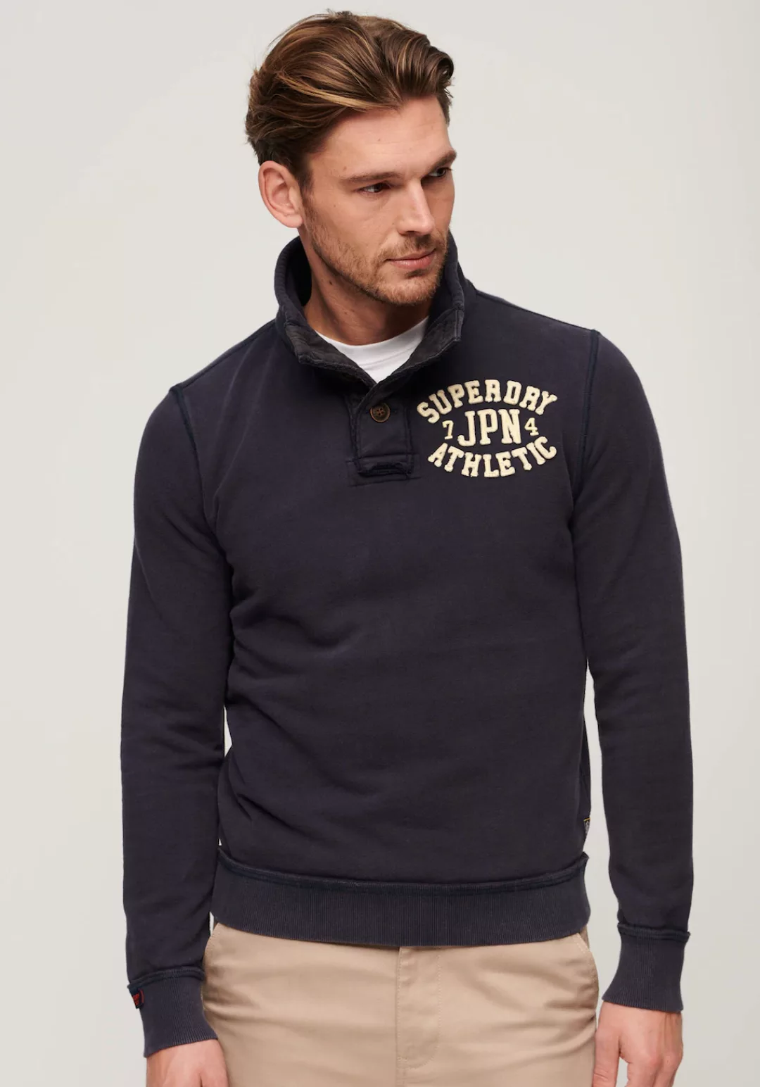 Superdry Sweatshirt "Vintage Athletic Henley Jumper" günstig online kaufen