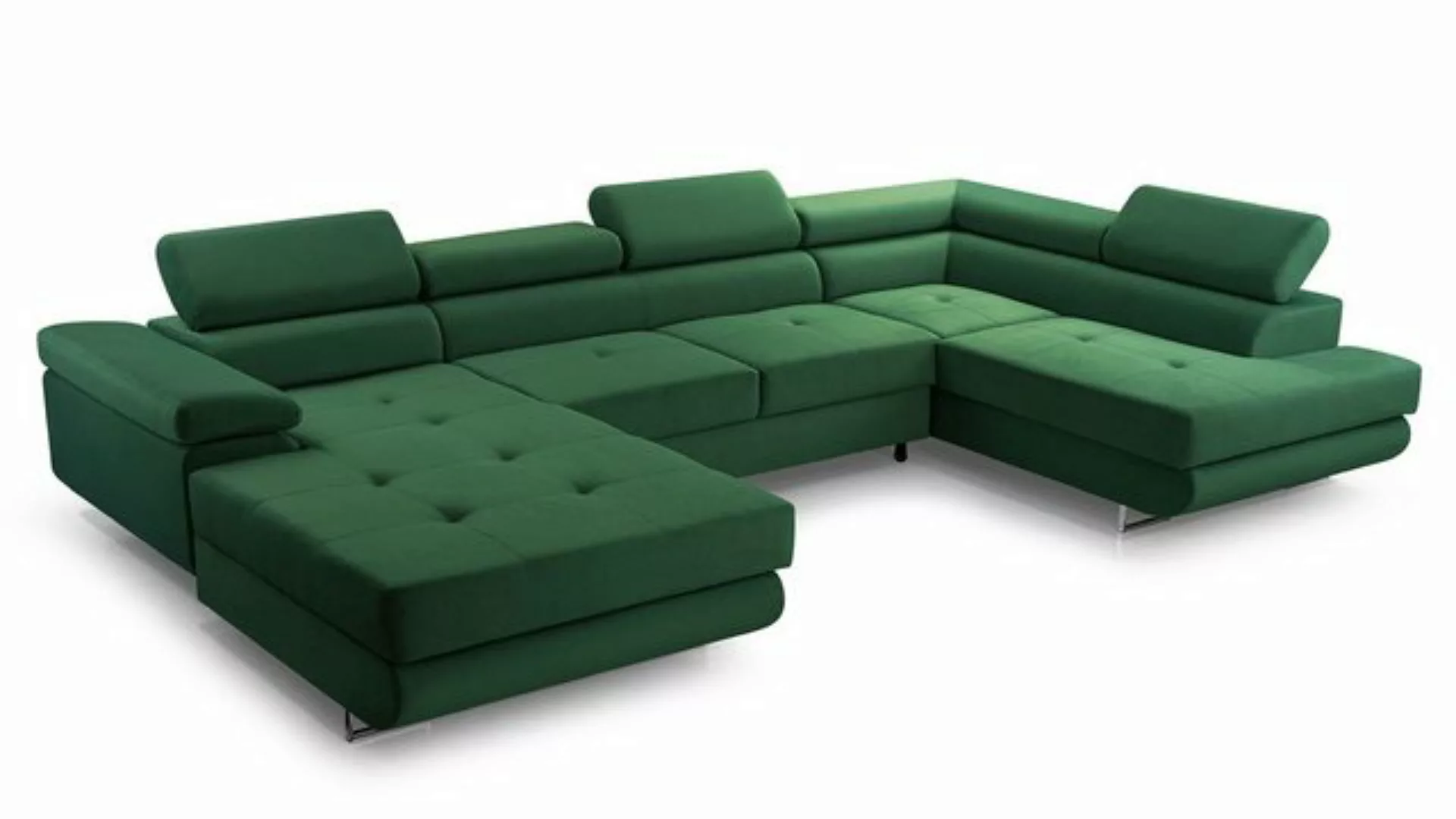 Furnix Wohnlandschaft NILLONA XL-Sofa in U-Form mit Schlaffunktion 2x Bettk günstig online kaufen