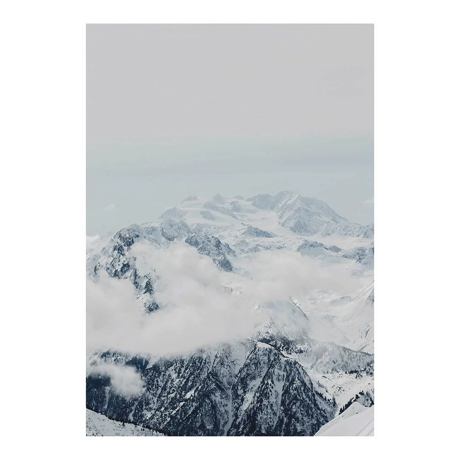 KOMAR Wandbild - Mountains Clouds - Größe: 50 x 70 cm mehrfarbig Gr. one si günstig online kaufen