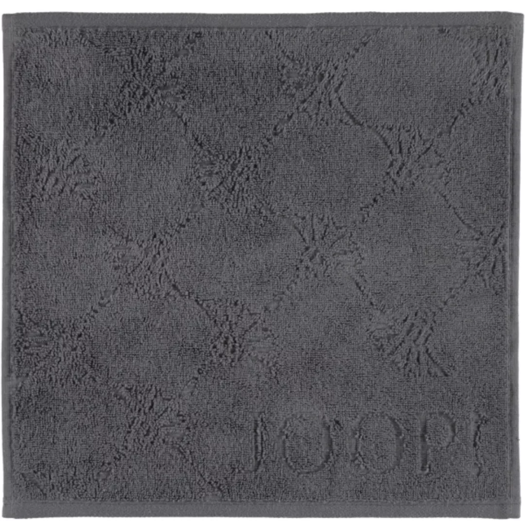 JOOP Uni Cornflower 1670 - Farbe: anthrazit - 774 - Seiflappen 30x30 cm günstig online kaufen