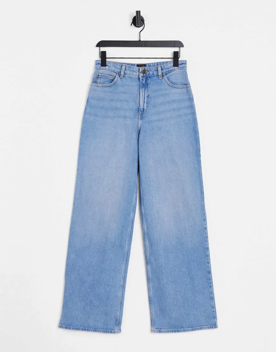 Lee – Stella – Gerade geschnittene Jeans in A-Linie und hellblauer Waschung günstig online kaufen