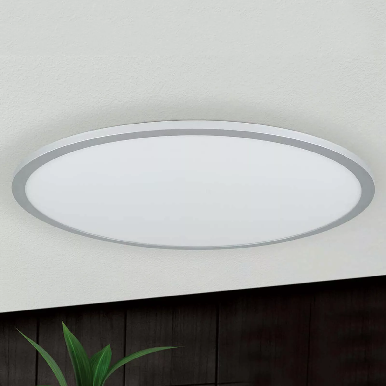 Titanfarbene LED-Deckenlampe Aria, dimmbar - 60 cm günstig online kaufen