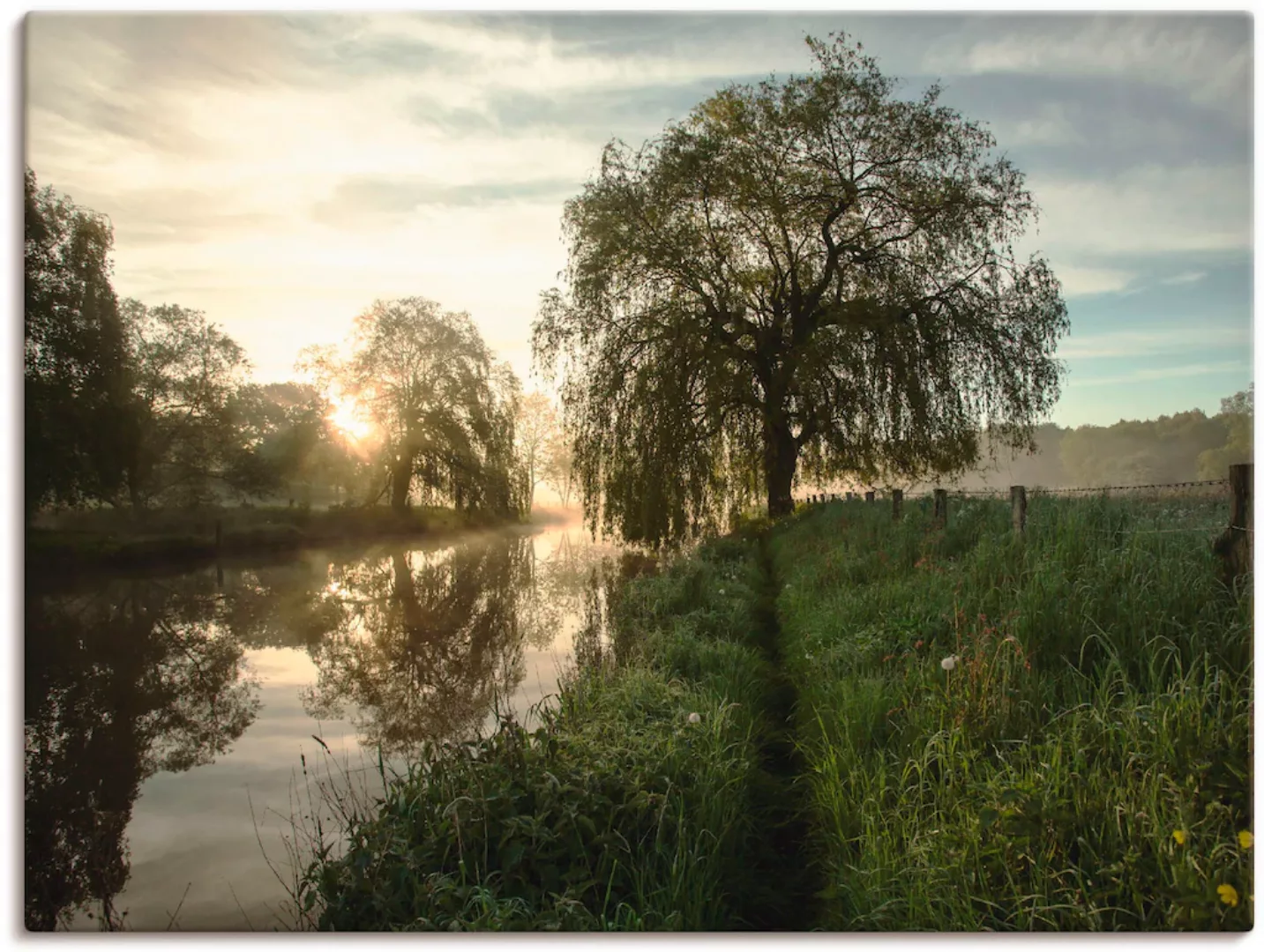 Artland Wandbild "Tagesbeginn an der Trave", Gewässer, (1 St.), als Leinwan günstig online kaufen