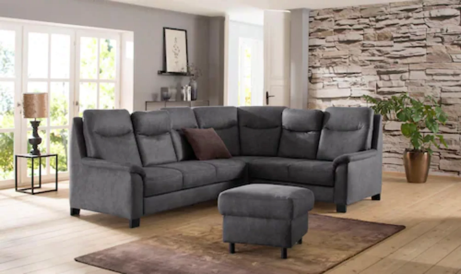 Home affaire Ecksofa »Boccaccio L-Form«, mit Federkern, incl. Kopfteilverst günstig online kaufen