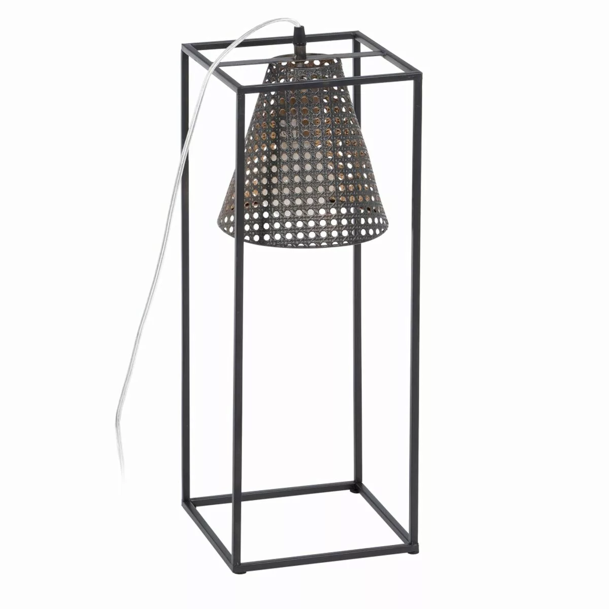 Stehlampe Schwarz Gold Metall 20 X 20 X 57 Cm günstig online kaufen