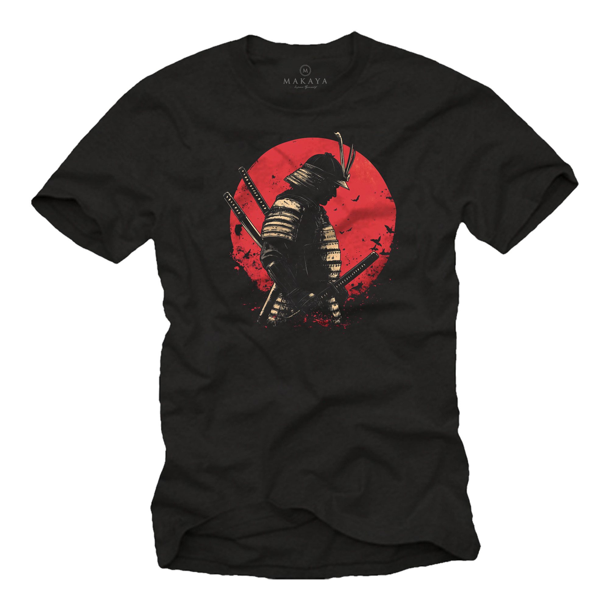 MAKAYA Print-Shirt Japan Style Samurai Design günstig online kaufen