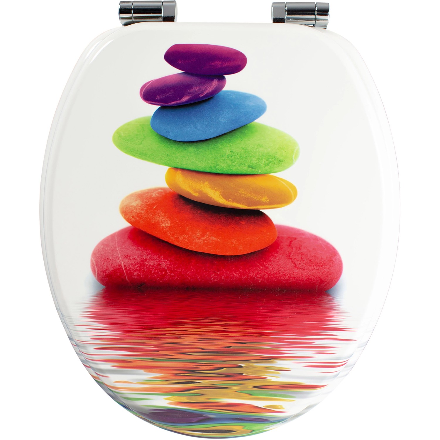 Sanfino WC Sitz Rainbow Stone Toilettendeckel mit Absenkautomatik aus Holz günstig online kaufen