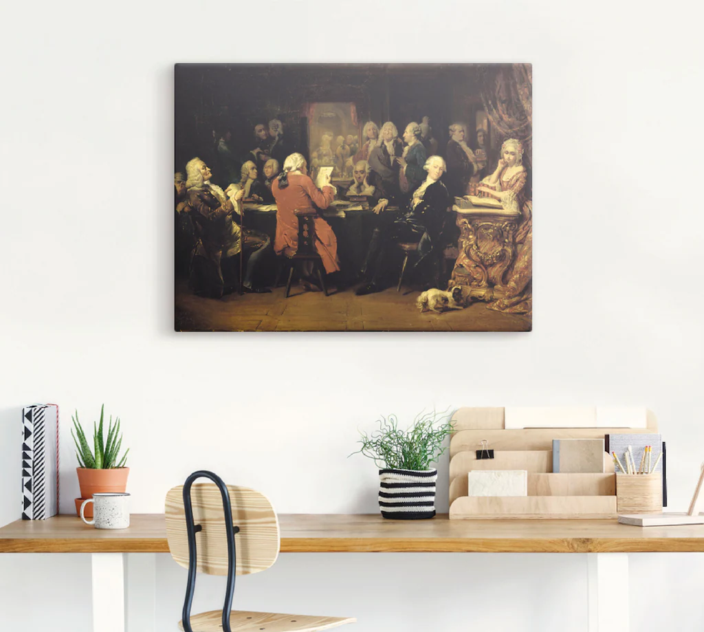 Artland Leinwandbild "Voltaire im Lesezimmer des Café Procope.", Menschen, günstig online kaufen