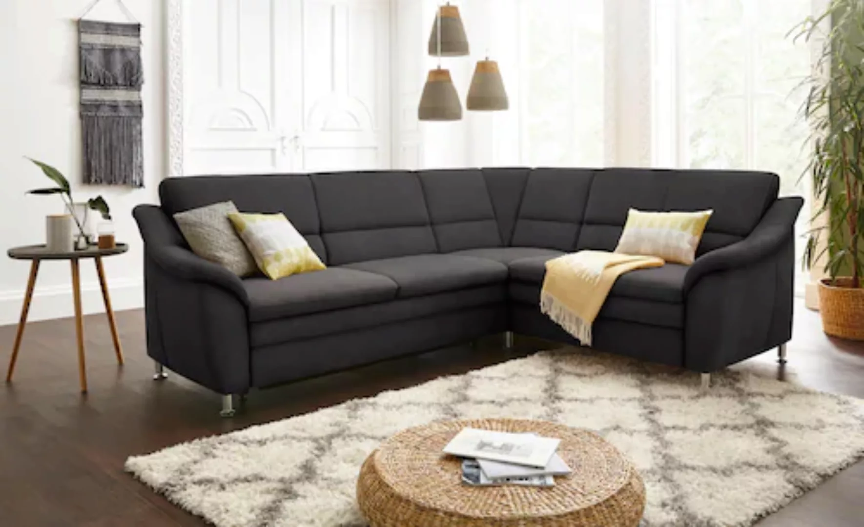 sit&more Ecksofa »Cardoso L-Form«, mit Federkern, wahlweise mit Bettfunktio günstig online kaufen