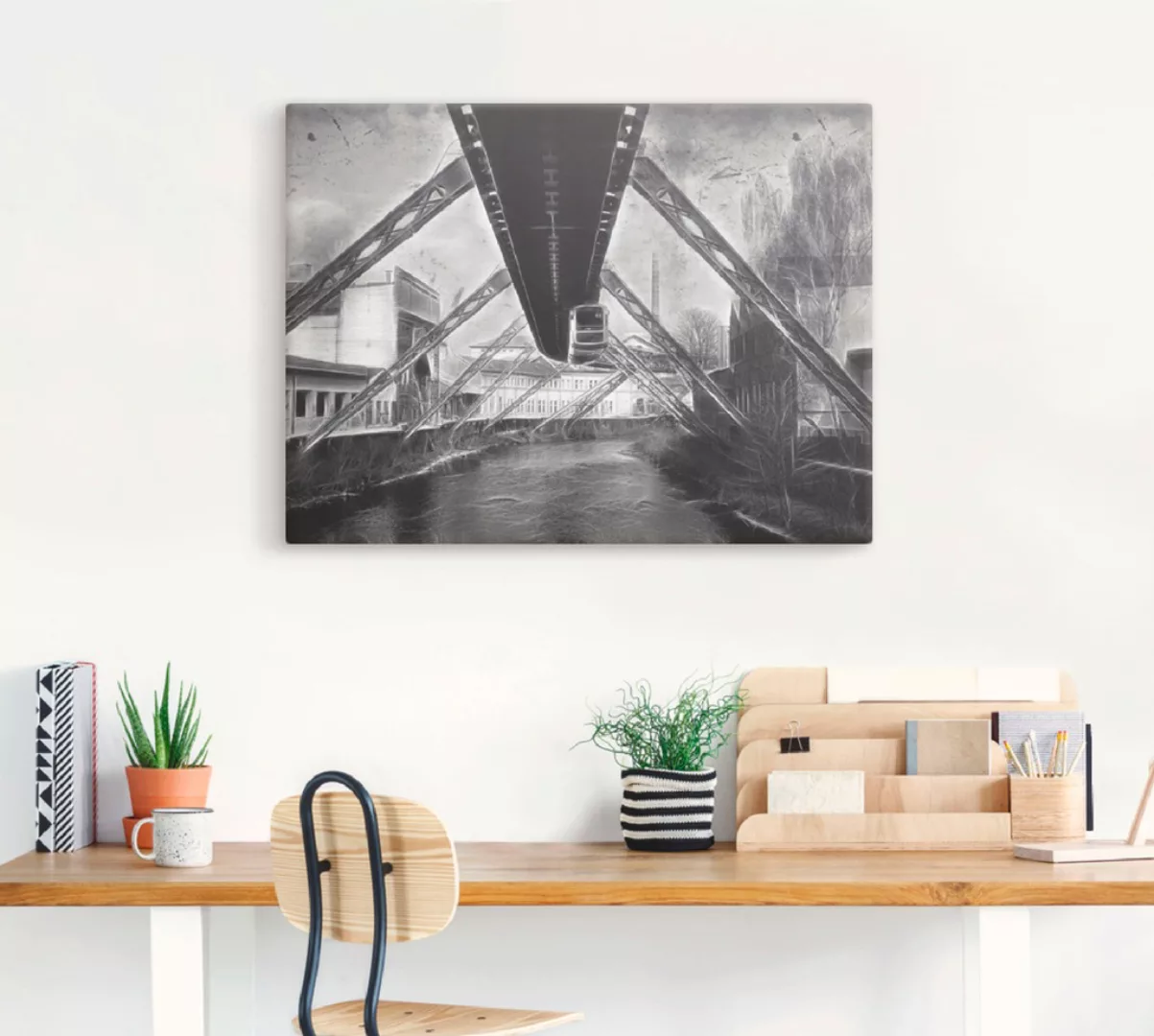 Artland Wandbild »Wuppertal Skyline Collage II«, Architektonische Elemente, günstig online kaufen