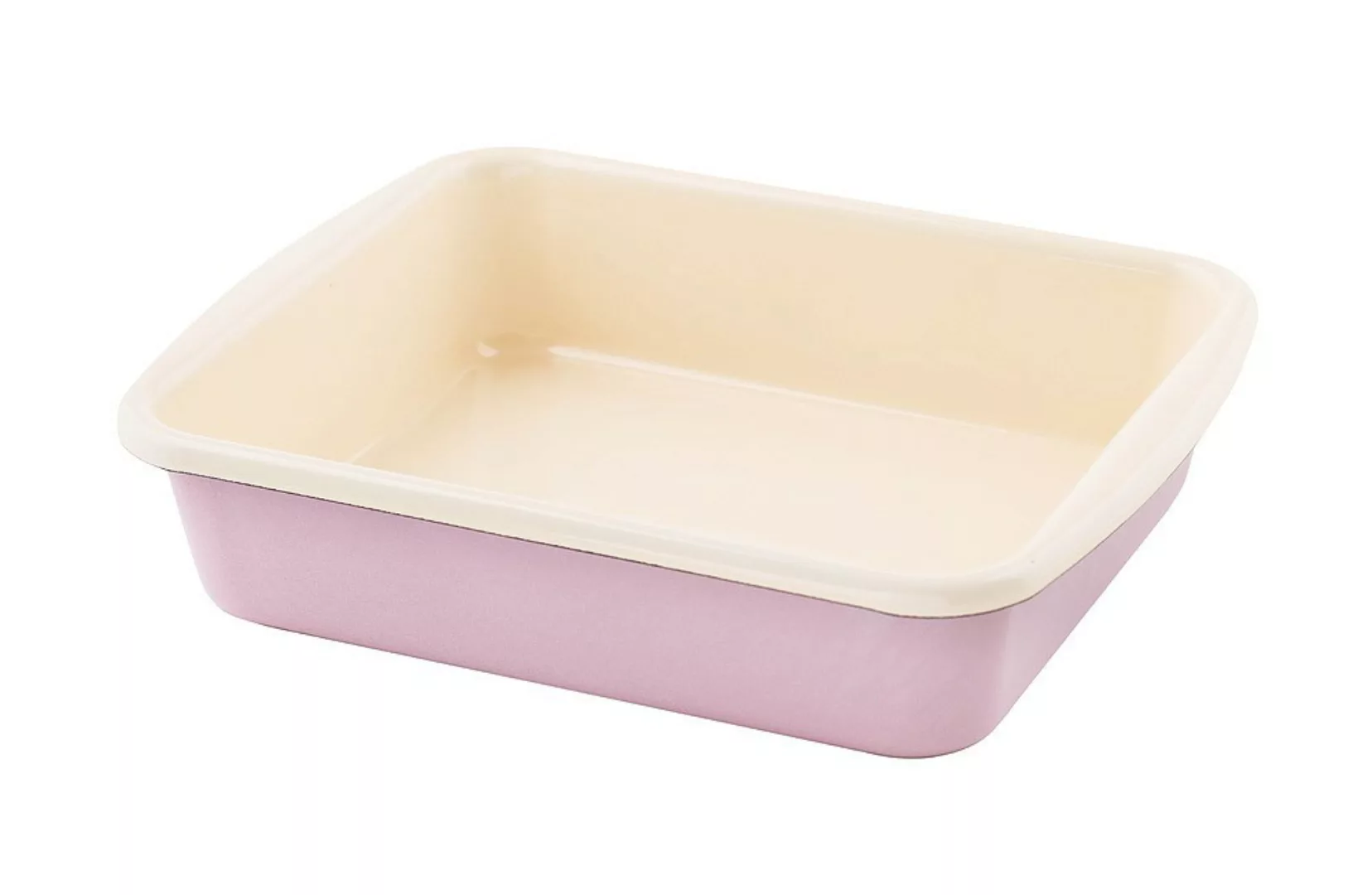 Riess Classic Pastell Mini-Backofenform 24,8x20 cm rosa - Emaille günstig online kaufen