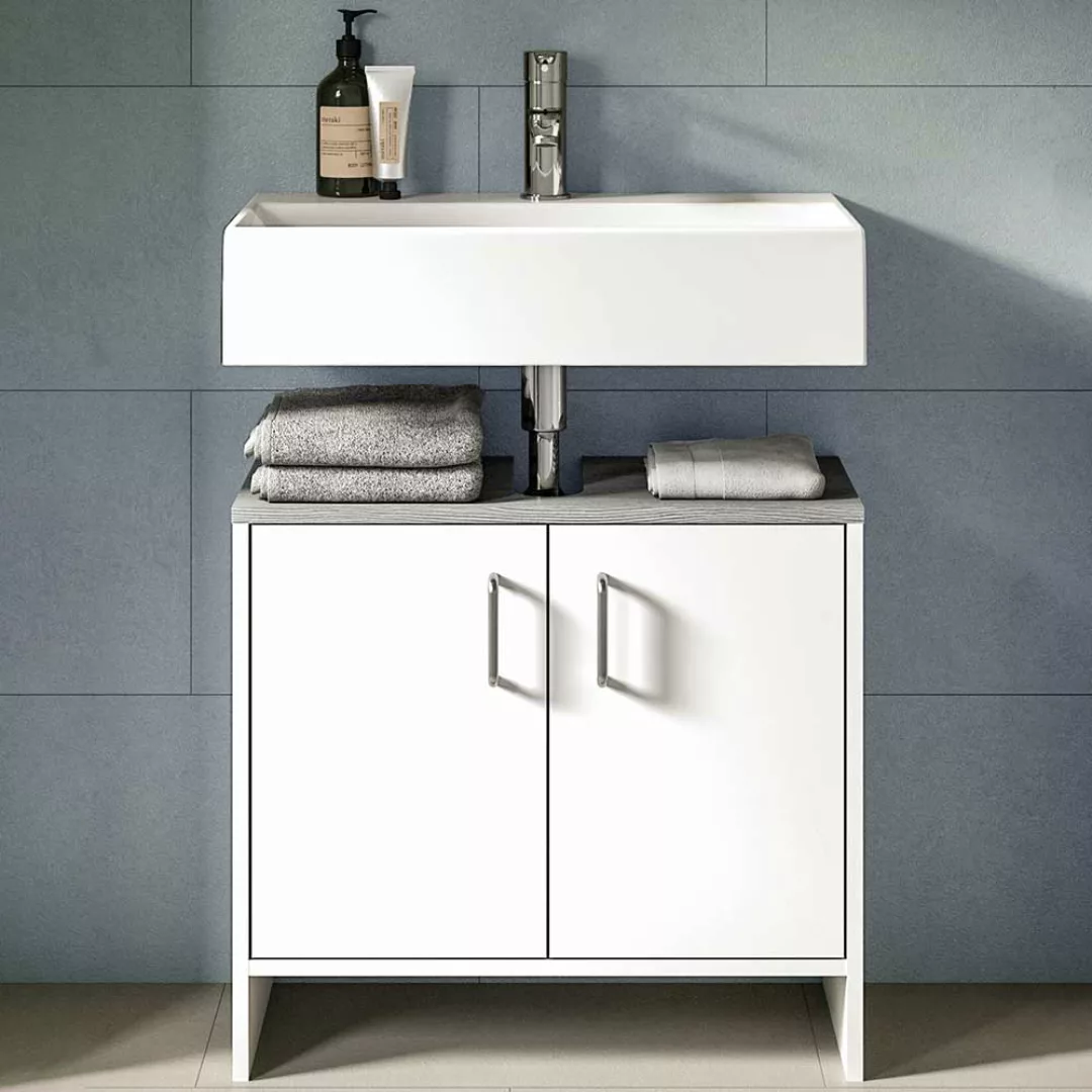 Waschbeckenunterschrank in modernem Design zwei Drehtüren günstig online kaufen