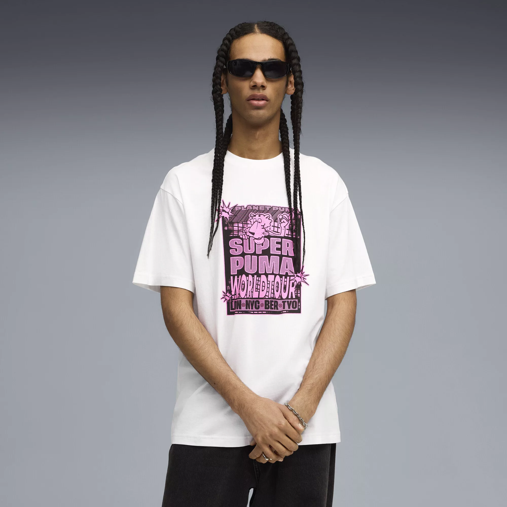 PUMA T-Shirt "Graphic SUPER PUMA World Tour Relaxed T-Shirt Herren" günstig online kaufen