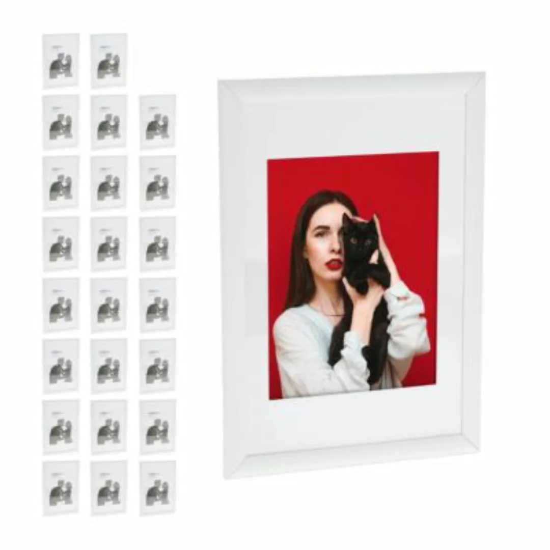 relaxdays 24 x Bilderrahmen 20x30 cm weiß günstig online kaufen