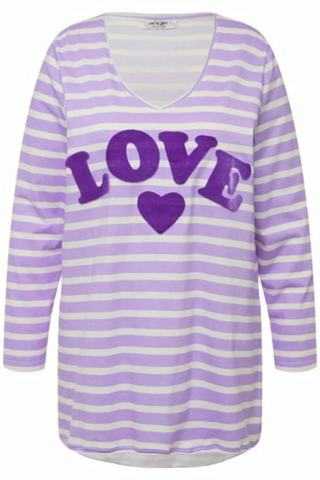 Angel of Style Longshirt Longshirt geringelt LOVE Druck Langarm günstig online kaufen