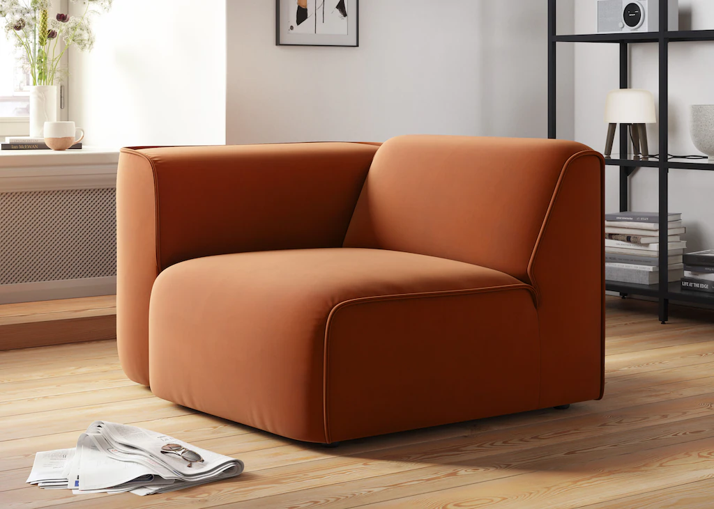 RAUM.ID Sessel "Merid Sofa-Eckelement, Maße B/T/H: 109/97/46 cm", als Modul günstig online kaufen