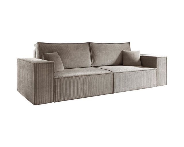 Deine Möbel 24 Sofa PEDRO 255 cm breit Sofa Wohnzimmer Couch Cord, Beige, H günstig online kaufen