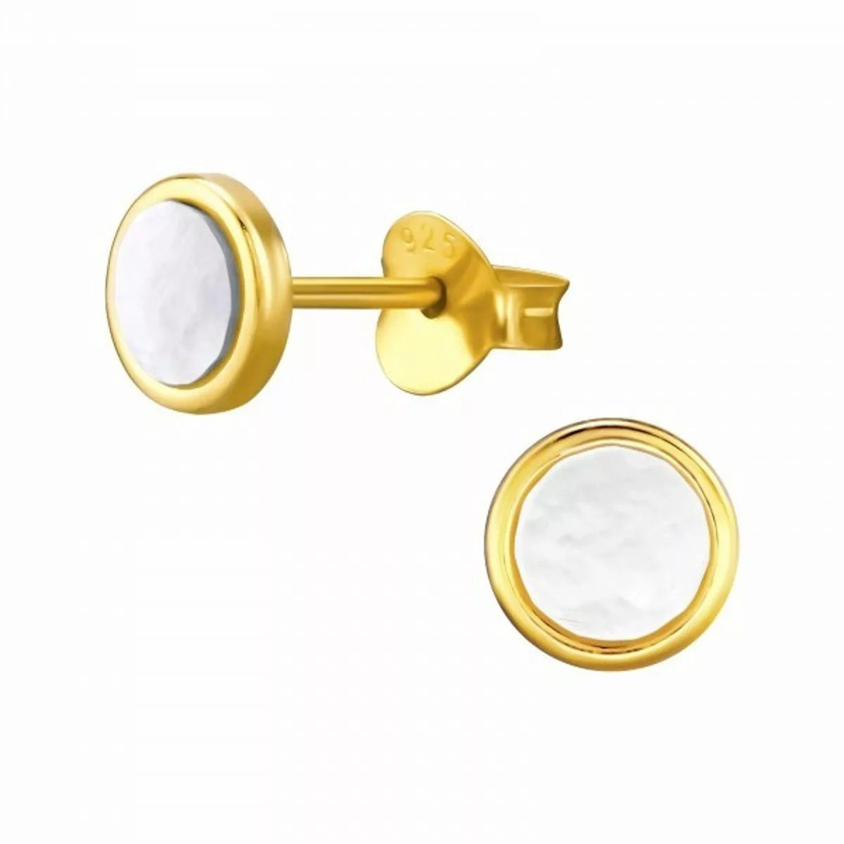 ALEXANDER YORK Paar Ohrstecker MUSCHELPERLMUTT weiß günstig online kaufen