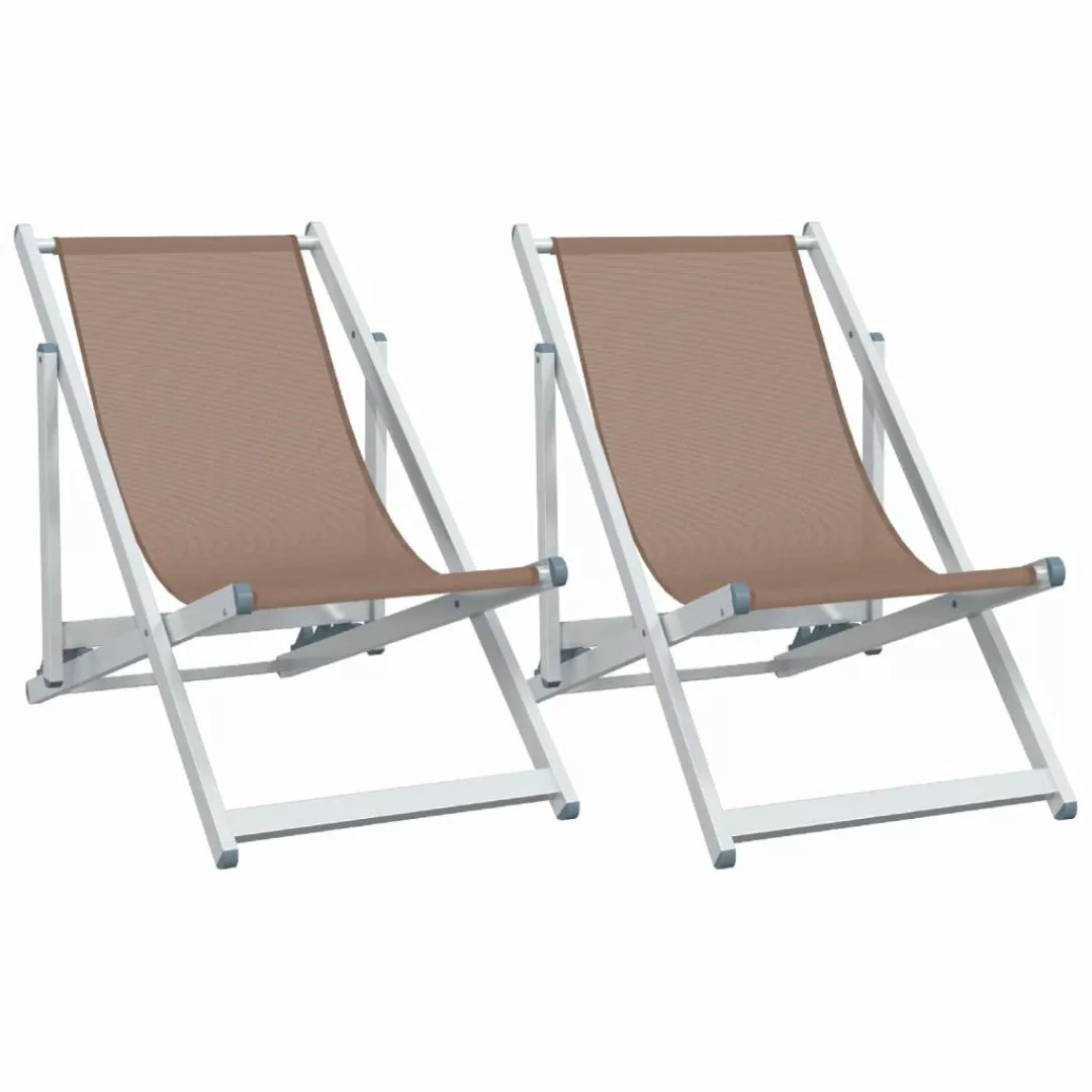 vidaXL Gartenstuhl Strandstühle 2 Stk. Klappbar günstig online kaufen