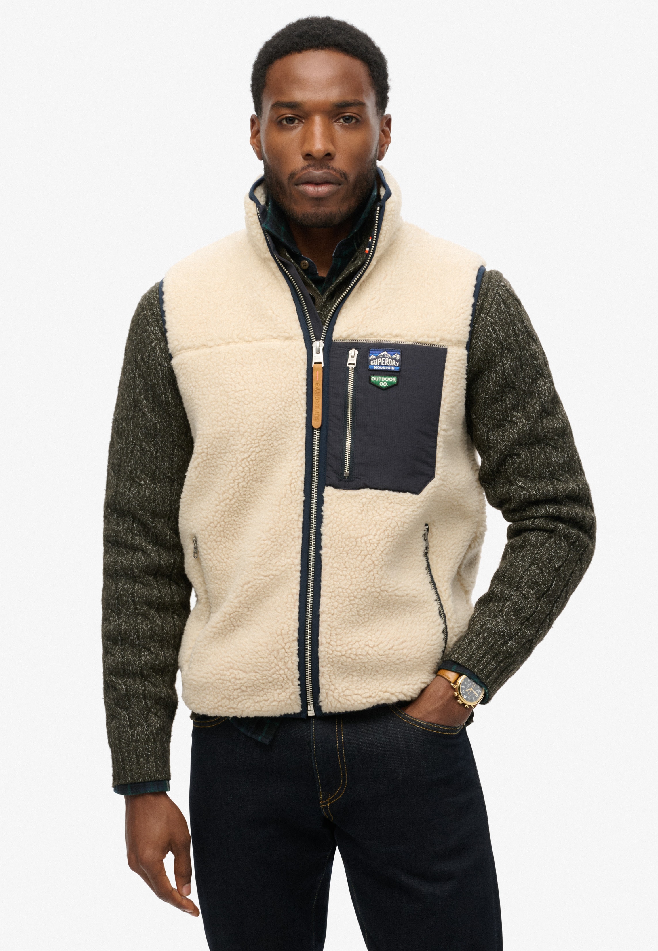Superdry Steppweste "VINTAGE RETRO FLEECE GILET" günstig online kaufen