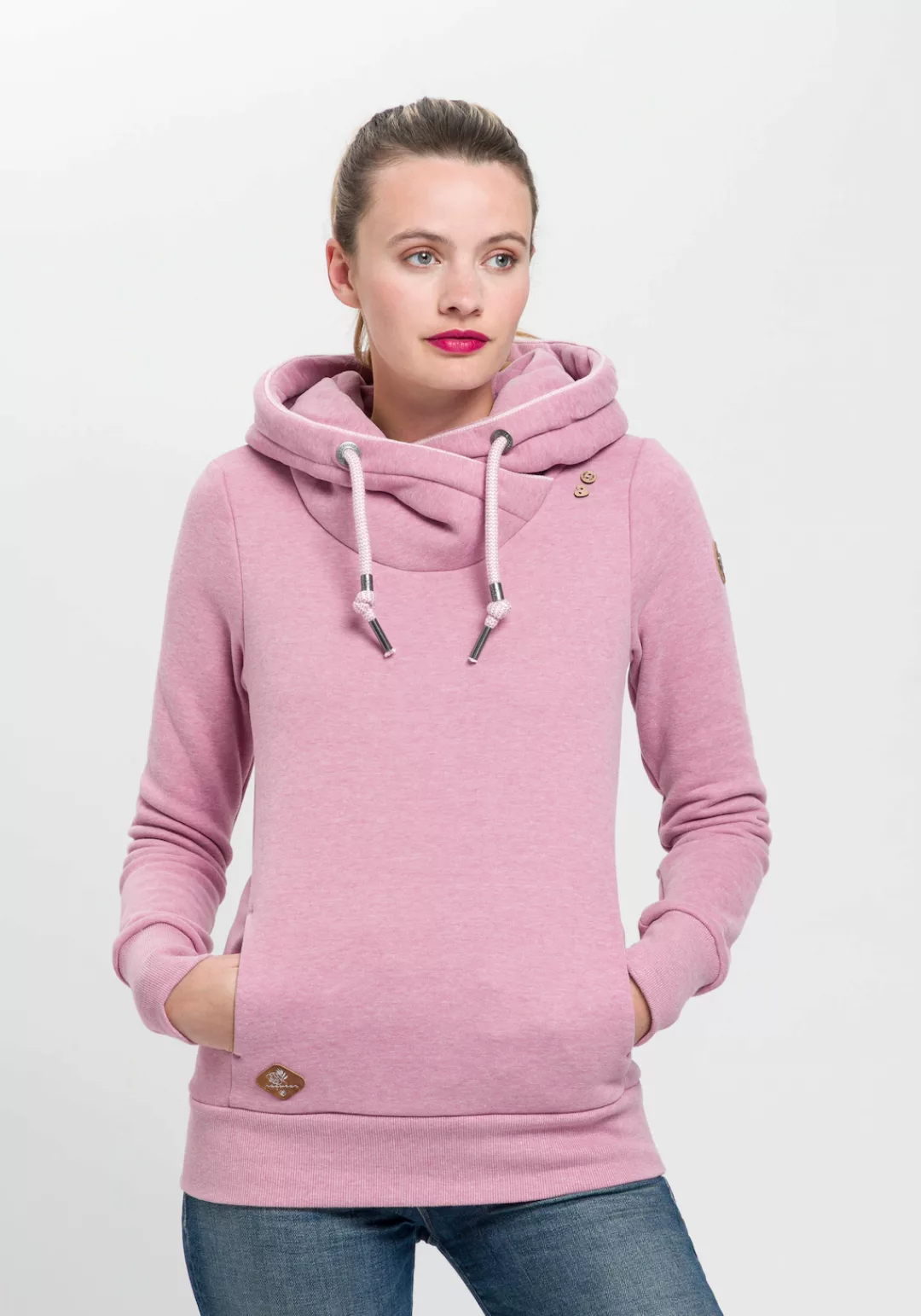 Ragwear Kapuzensweatshirt GRIPYBUTTON Sweater mit rustikalen Kordel-Akzente günstig online kaufen