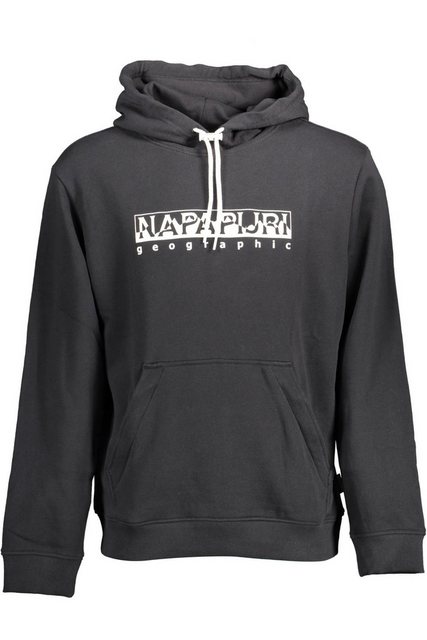 Napapijri Sweatshirt Schwarzes Herren-Hoodie ohne Reißverschluss mit günstig online kaufen