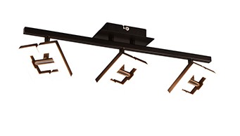 LED-Deckenleuchte 3x4,5 Watt Metall Schwarz Matt günstig online kaufen