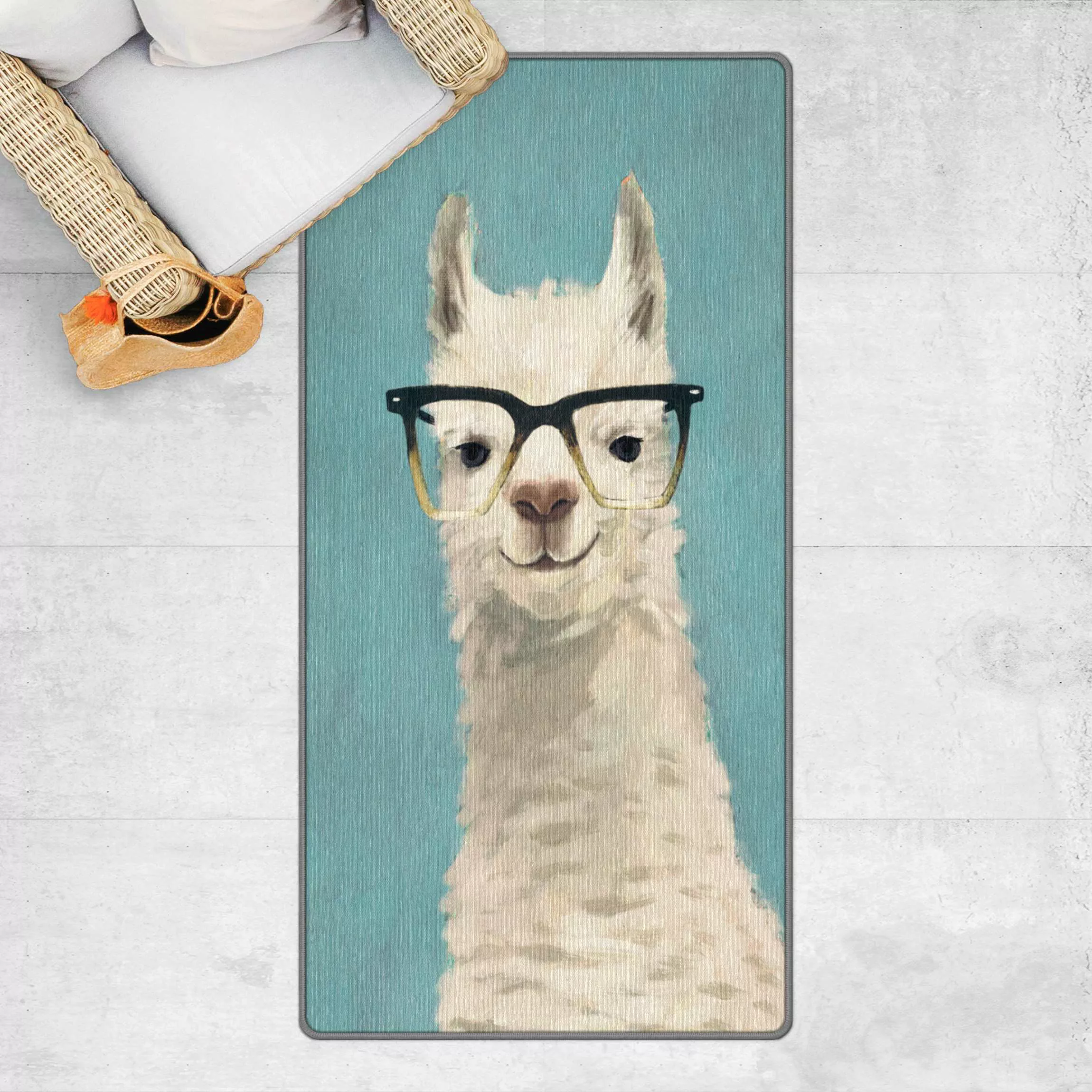Teppich Lama mit Brille IV günstig online kaufen