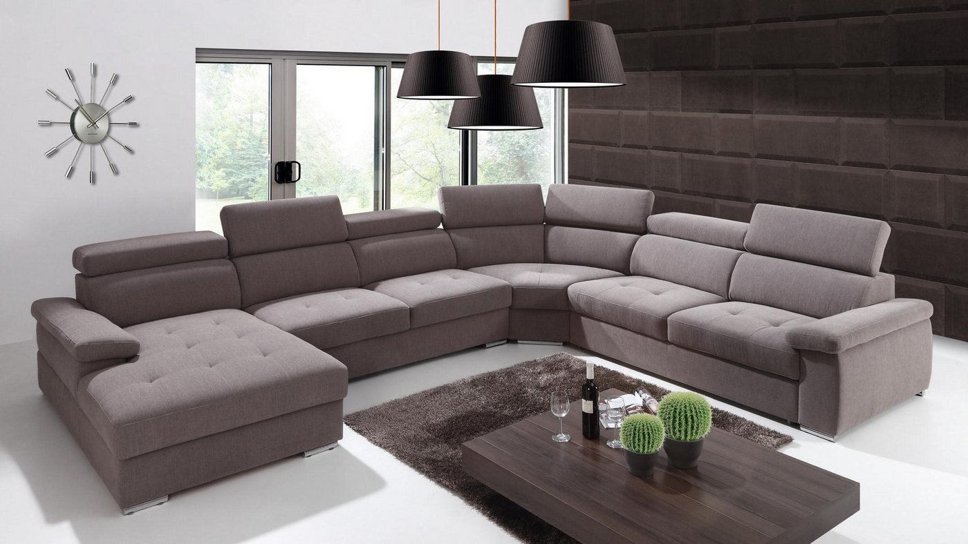 Xlmoebel Ecksofa Neues XXL Großes Wohnzimmer Textil Sofa mit Polsterung und günstig online kaufen