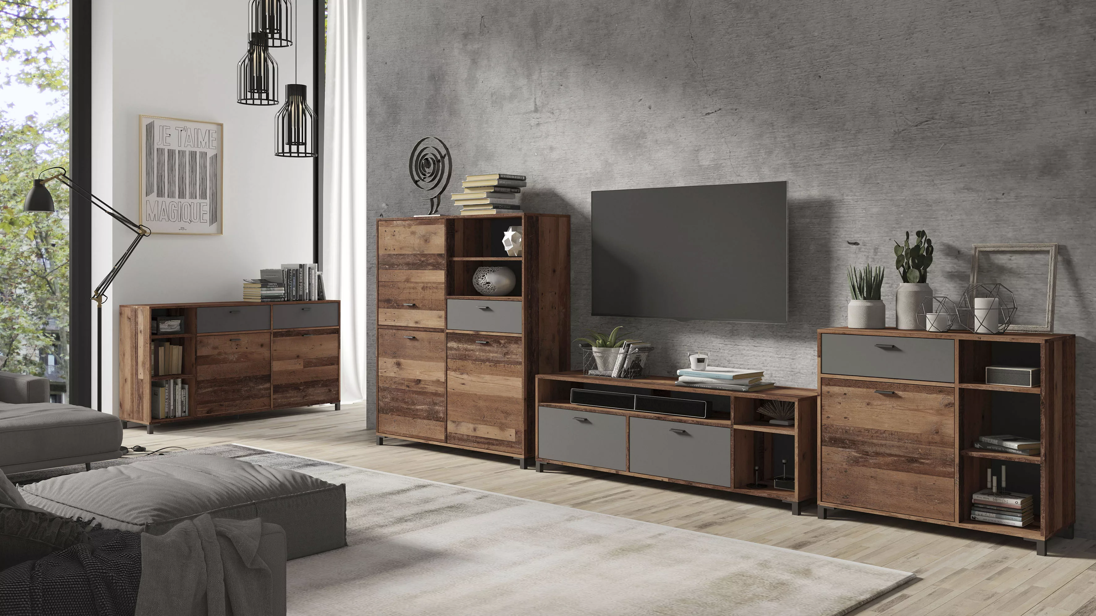 INOSIGN Sideboard "Jackson", Breite 98 cm, mit offenem Regal günstig online kaufen