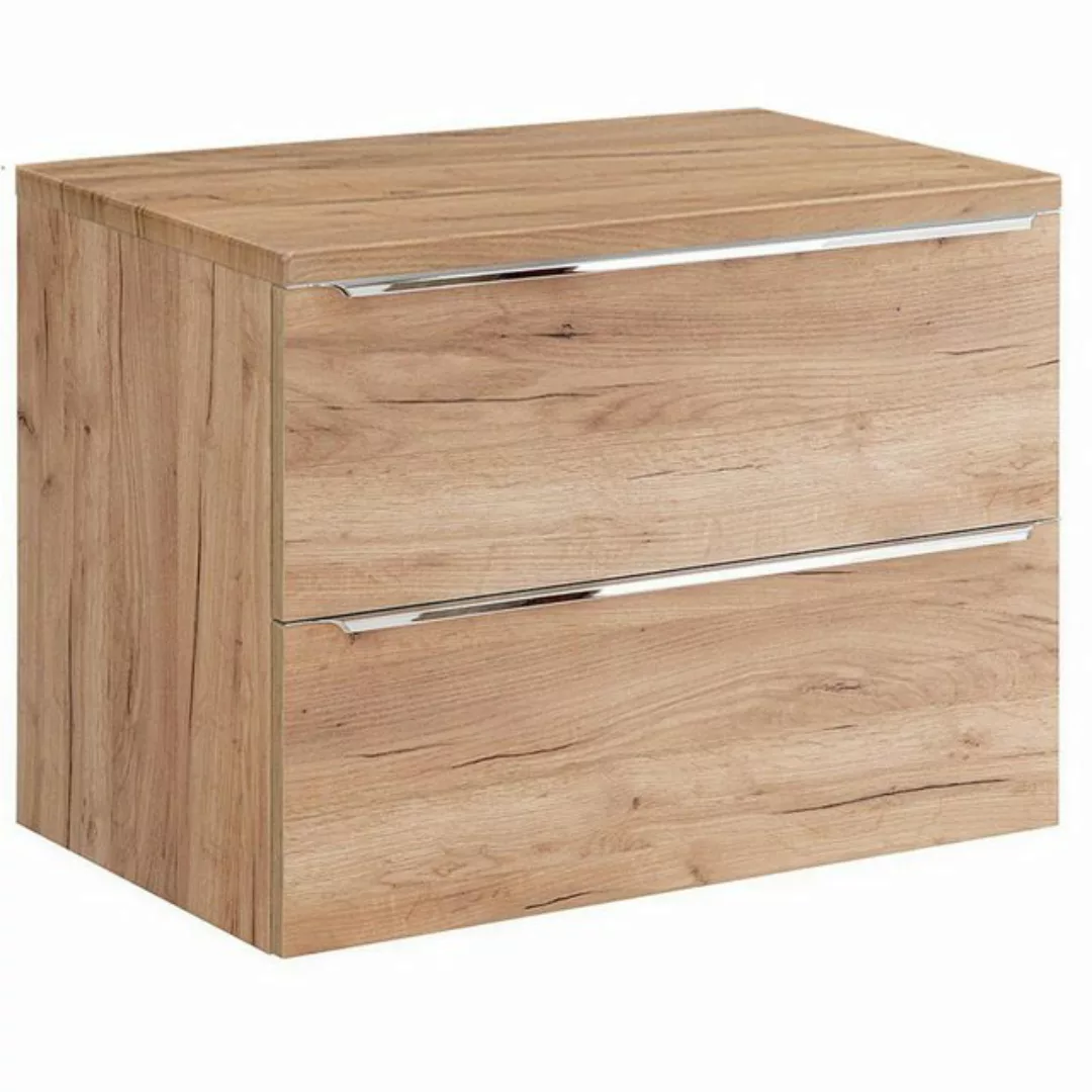 Lomadox Waschbeckenschrank TOSKANA-56 Wotaneiche 81/59,5/46 cm günstig online kaufen