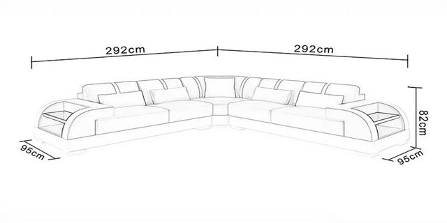 Xlmoebel Ecksofa Sofa mit modernem Design Möbel Ecksofa Eckcouch Wohnzimmer günstig online kaufen