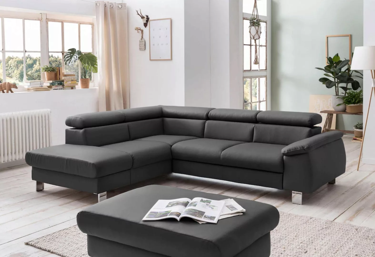 COTTA Ecksofa "Komaris L-Form", inklusive Kopf- bzw. Rückenverstellung, wah günstig online kaufen