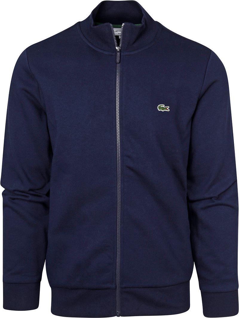 Lacoste Strickjacke Full Zip Dunkelblau - Größe M günstig online kaufen