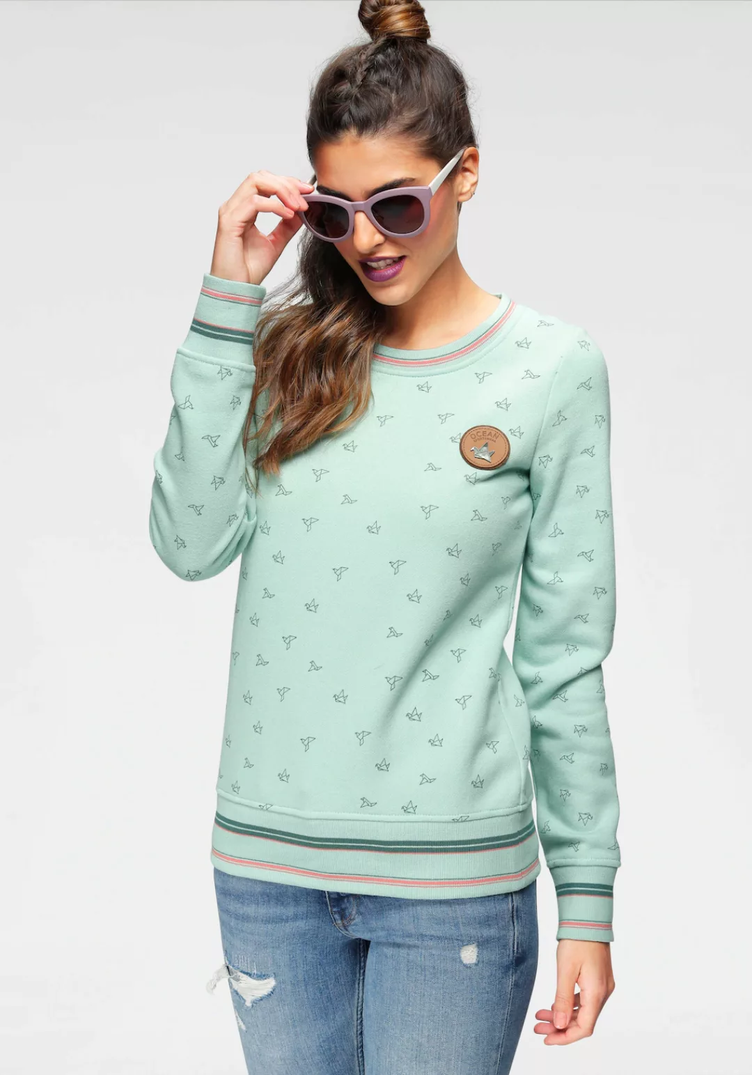 Ocean Sportswear Sweatshirt, Langarm, figurumspielender Schnitt, aus angera günstig online kaufen