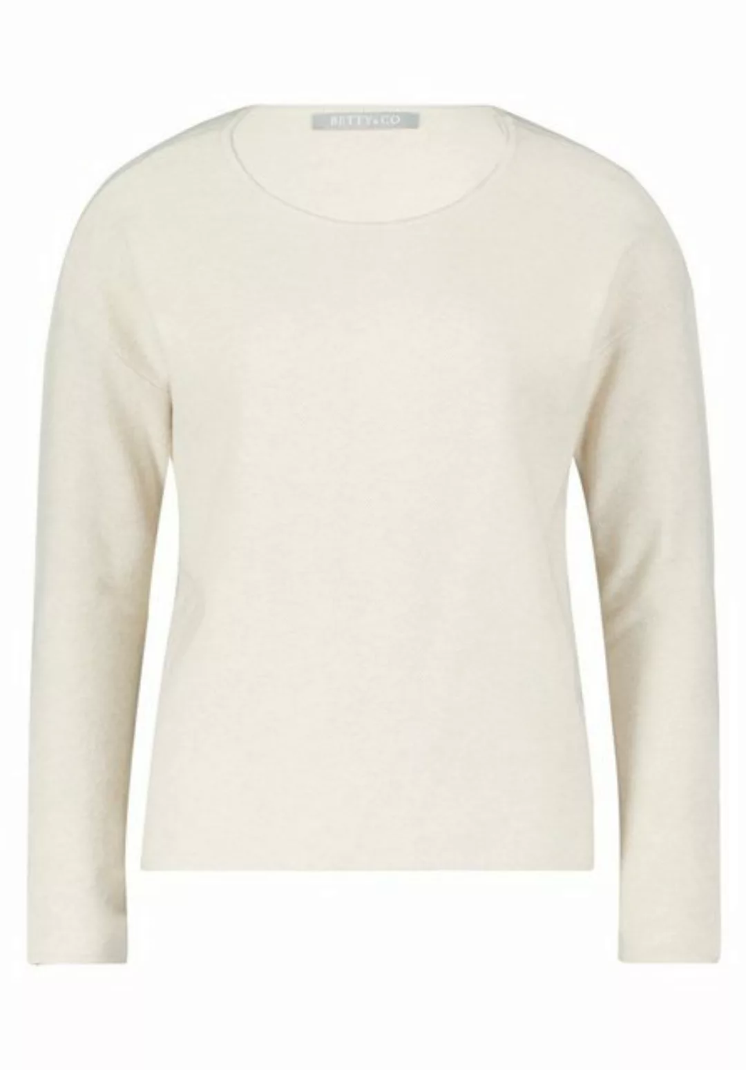 Betty&Co Sweatshirt Strickpullover Kurz 1/1 Arm, Dark Cream Melange günstig online kaufen