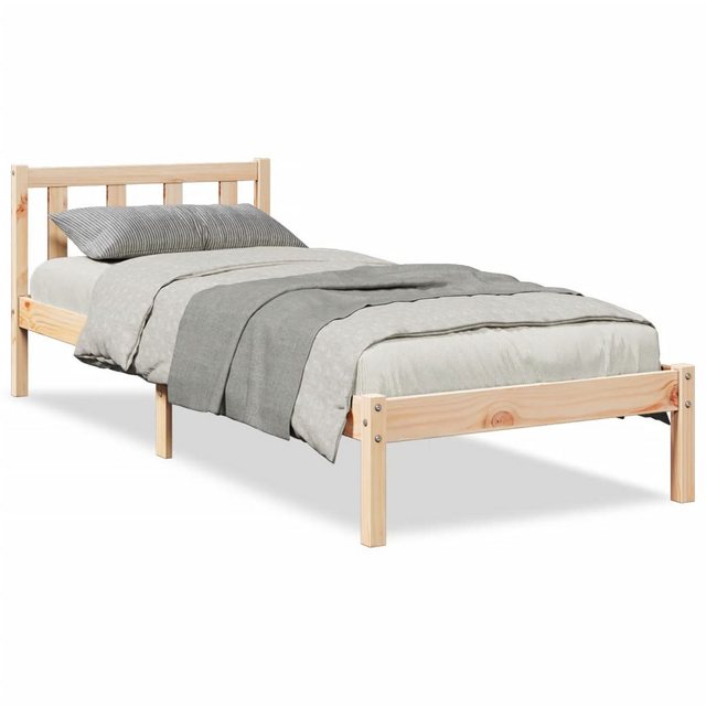 vidaXL Bett, Massivholzbett Extra Lang ohne Matratze 90x220 Kiefernholz günstig online kaufen