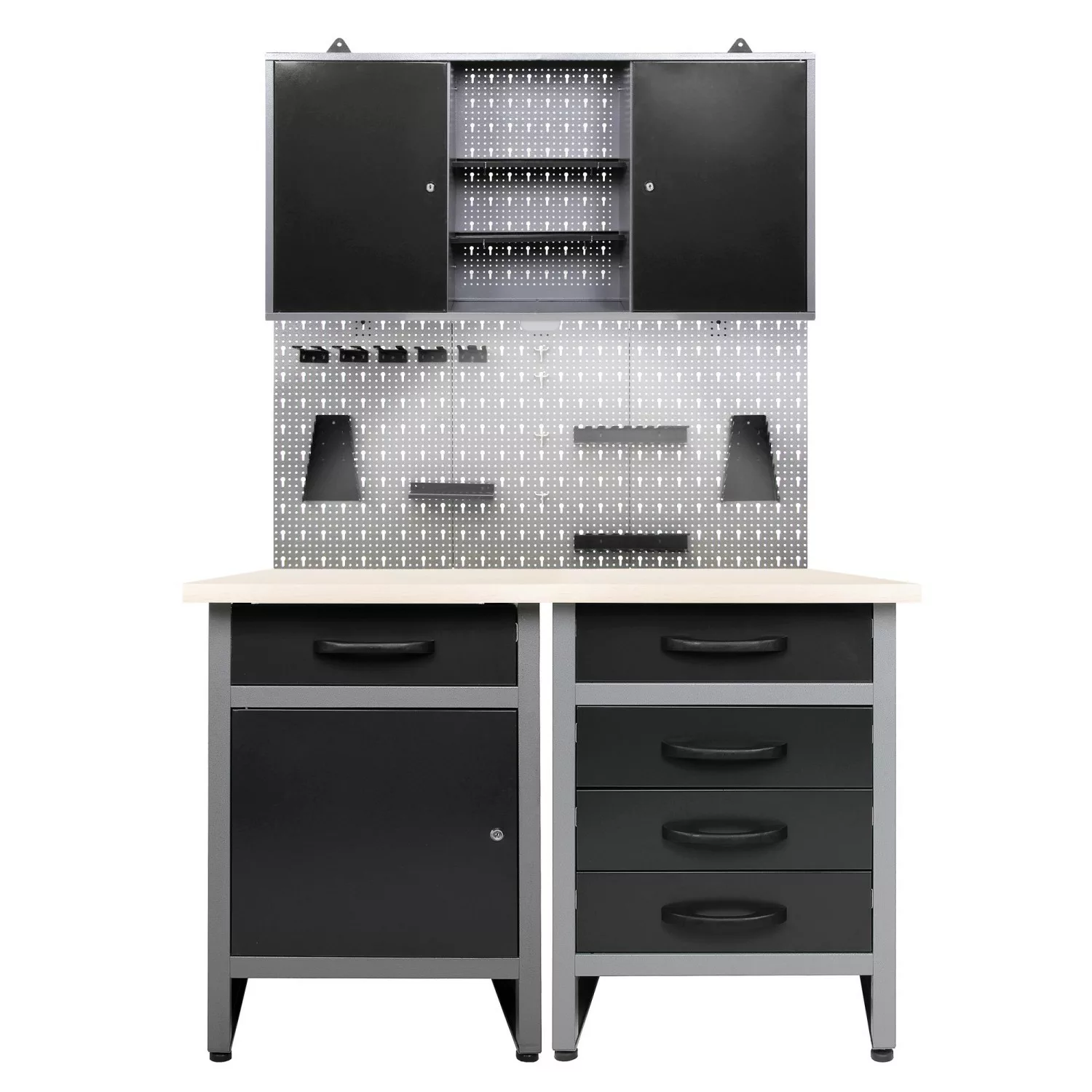 Ondis24 Werkstatt Set Entdecker 120 cm 1 Schrank LED Werkstatteinrichtung W günstig online kaufen