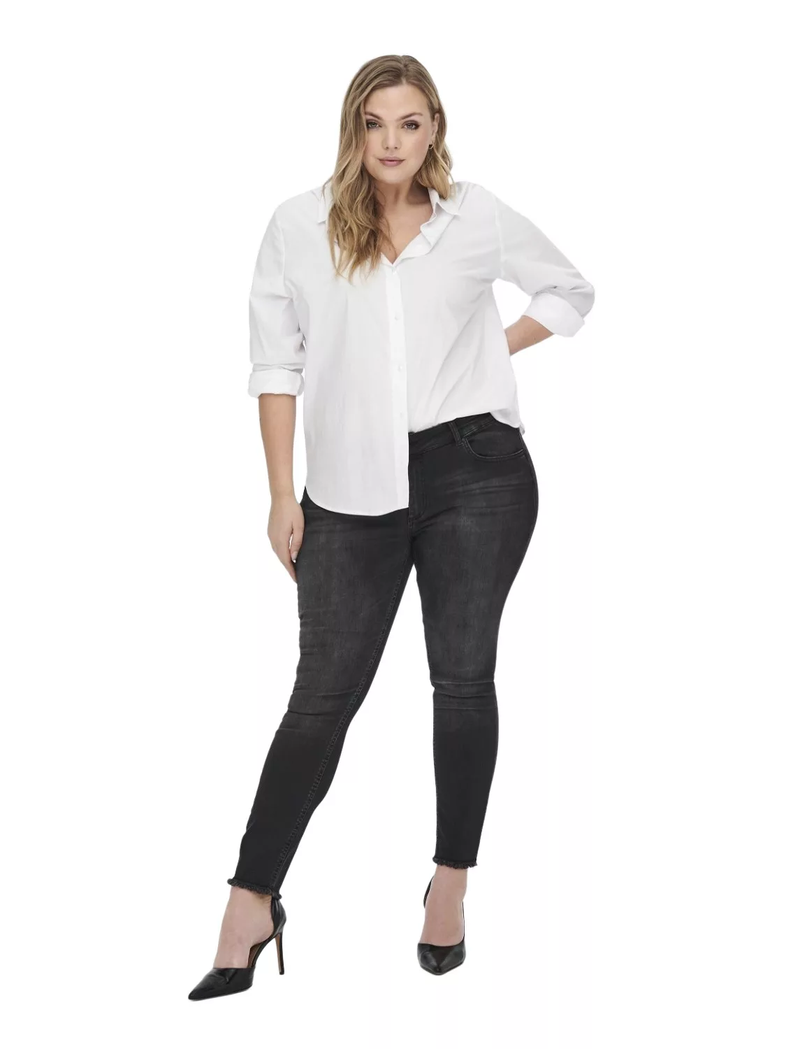 Carmakoma by Only Damen Jeans CARWILLY REG SKINNY ANK JEANS - Skinny Fit - günstig online kaufen