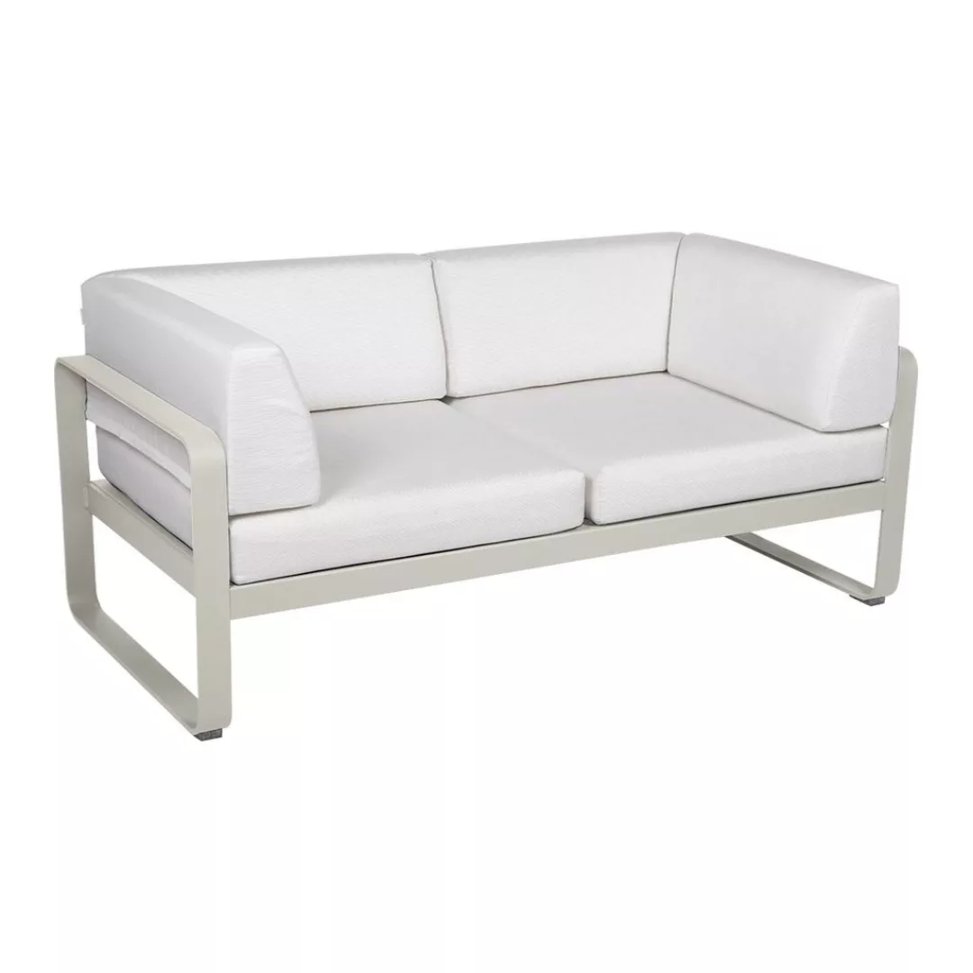 Bellevie 2-Sitzer Club Sofa A5 Lehmgrau 81 Grauweiß günstig online kaufen