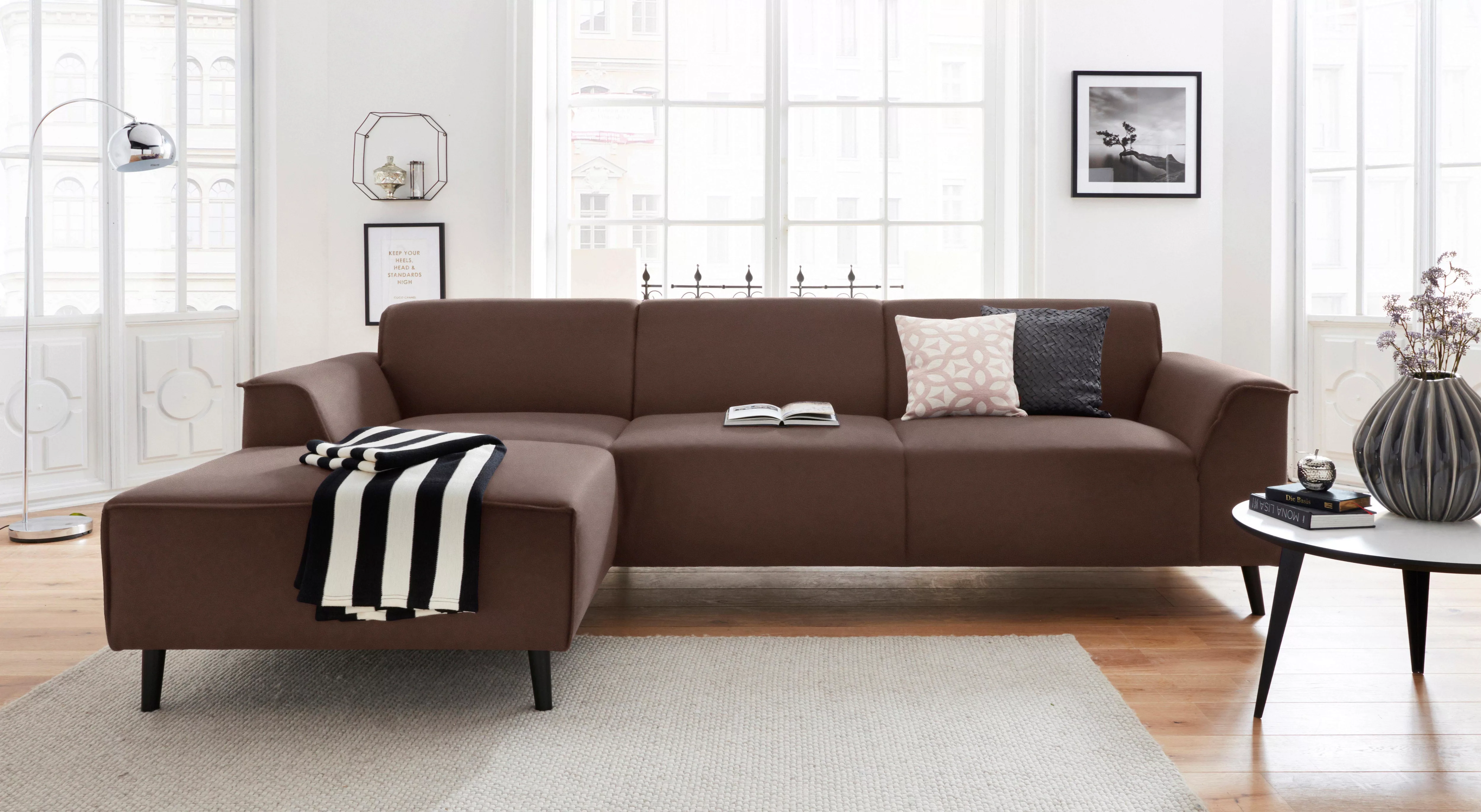 DOMO collection Ecksofa "Amora L-Form", mit Recamiere, inklusive komfortabl günstig online kaufen