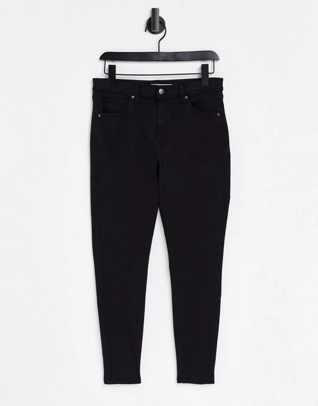 Topshop – Jamie – Jeans in Schwarz günstig online kaufen